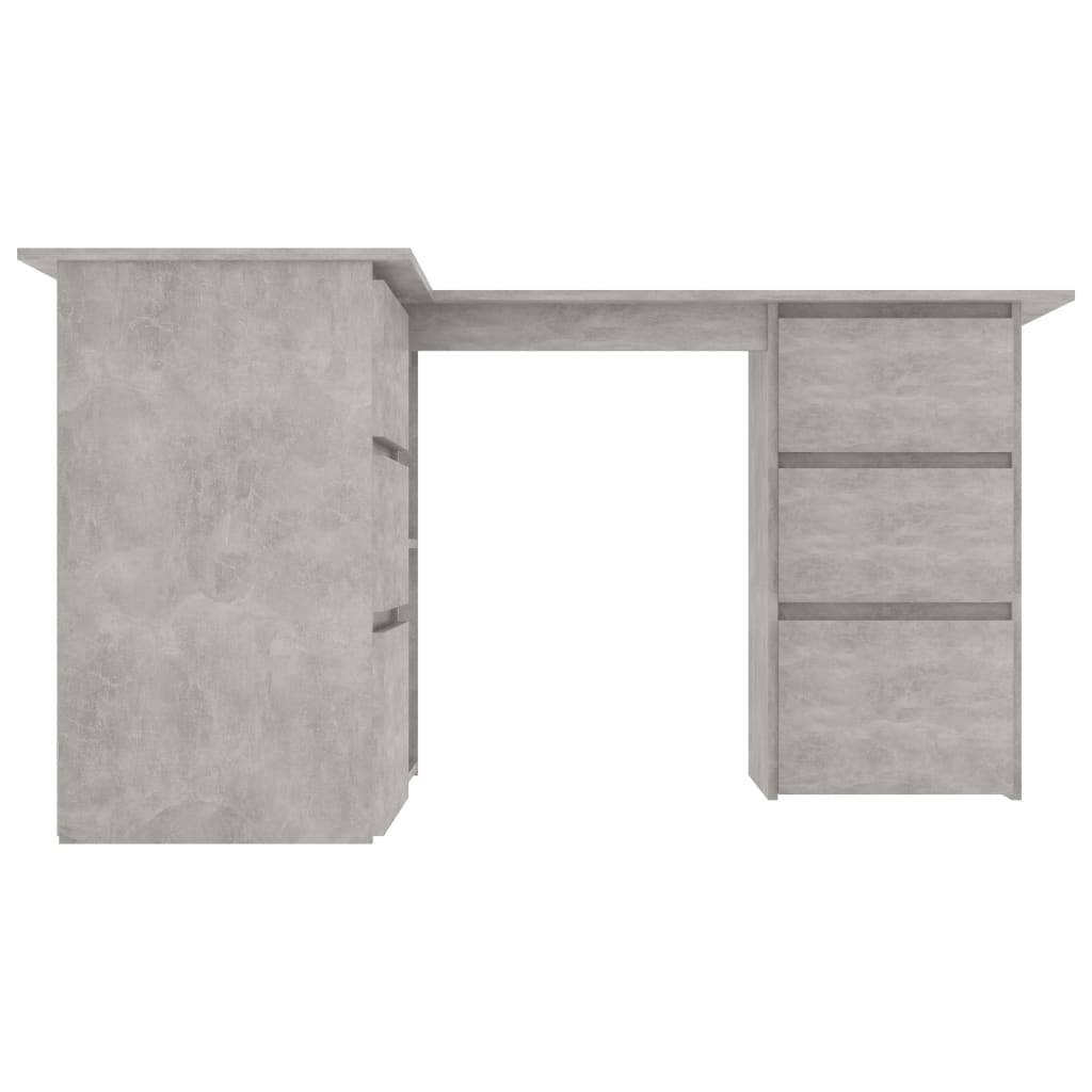 Corner Desk Concrete Grey 145x100x76 cm Chipboard- Desks - HomeShopIreland - Home Shop Ireland - Desks - Corner Desk Concrete Grey 145x100x76 cm Chipboard