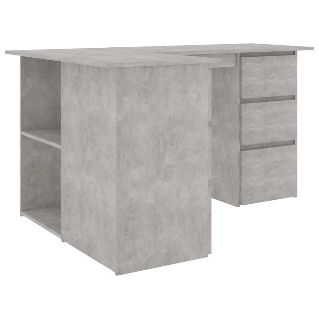 Corner Desk Concrete Grey 145x100x76 cm Chipboard- Desks - HomeShopIreland - Home Shop Ireland - Desks - Corner Desk Concrete Grey 145x100x76 cm Chipboard
