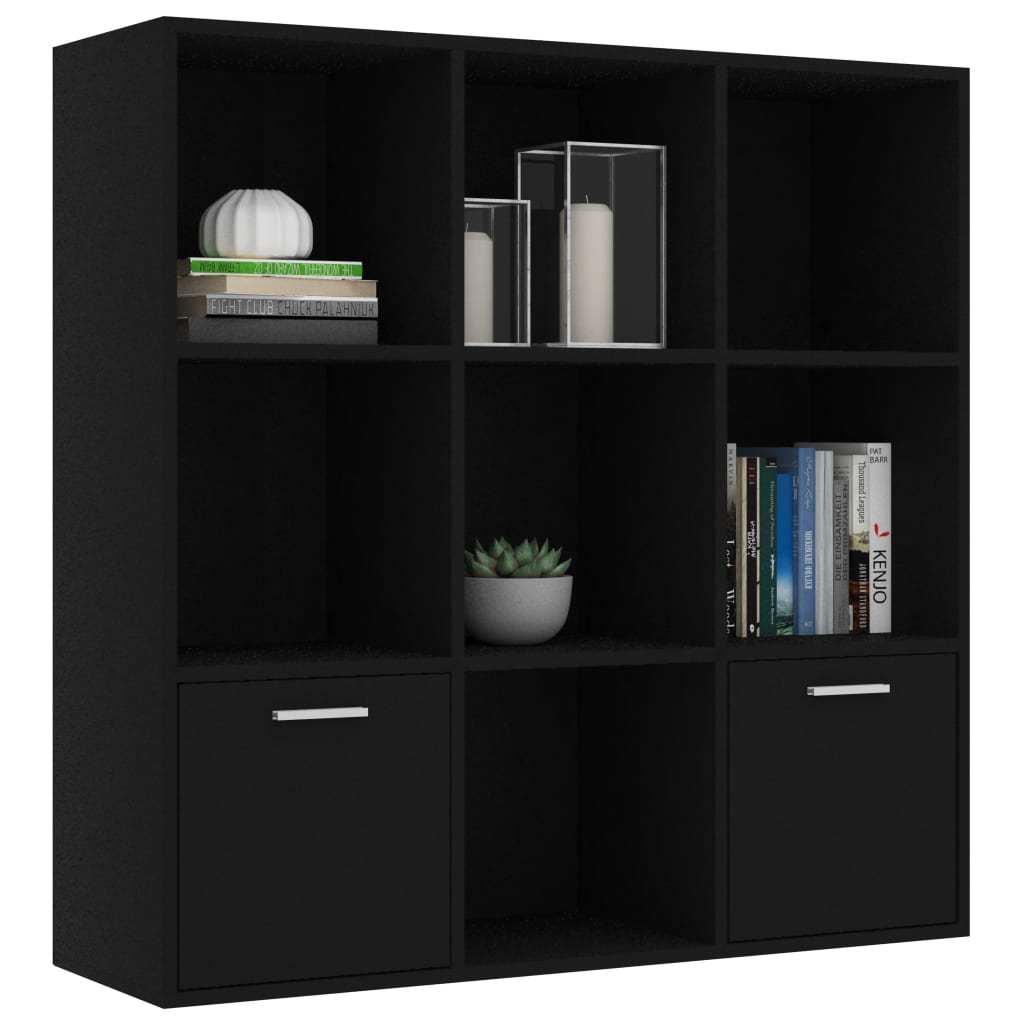 Book Cabinet Black 98x30x98 cm Chipboard- Bookcases & Standing Shelves - HomeShopIreland - Home Shop Ireland - Bookcases & Standing Shelves - Book Cabinet Black 98x30x98 cm Chipboard