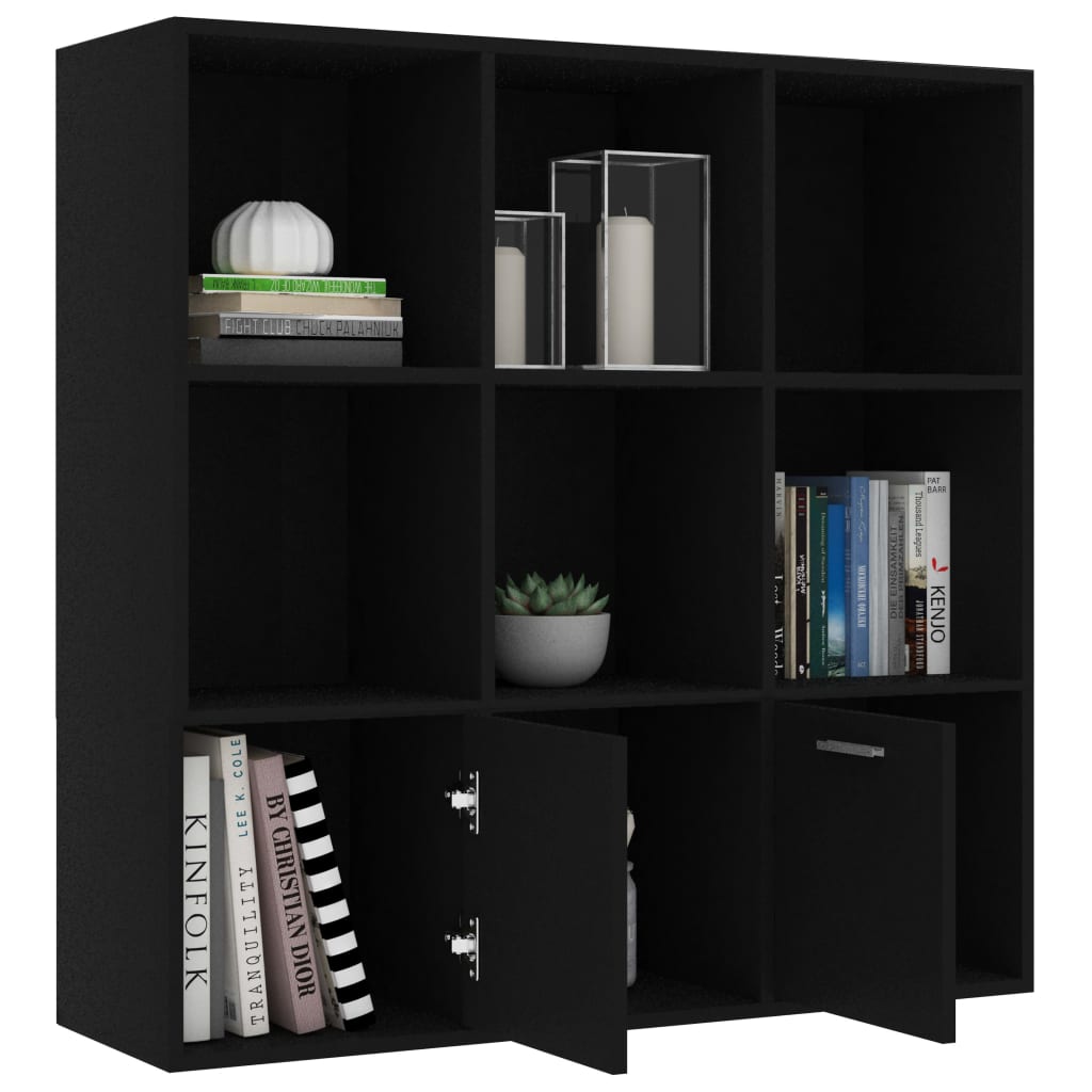 Book Cabinet Black 98x30x98 cm Chipboard- Bookcases & Standing Shelves - HomeShopIreland - Home Shop Ireland - Bookcases & Standing Shelves - Book Cabinet Black 98x30x98 cm Chipboard