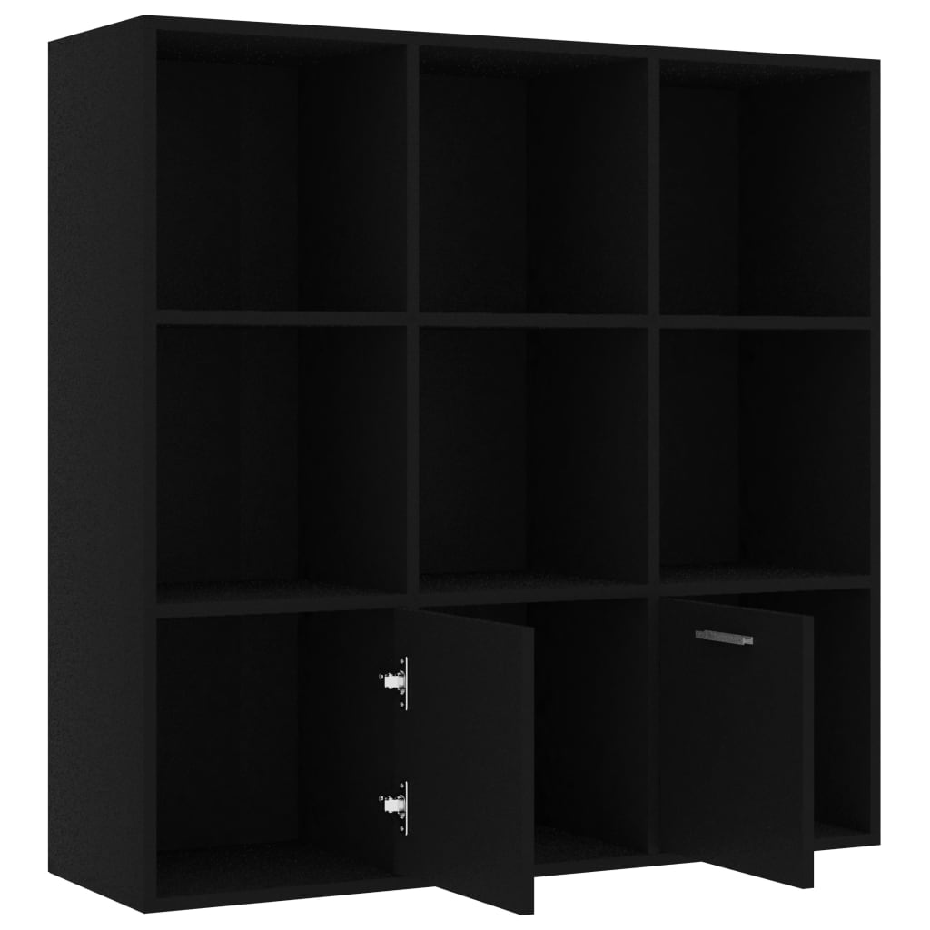 Book Cabinet Black 98x30x98 cm Chipboard- Bookcases & Standing Shelves - HomeShopIreland - Home Shop Ireland - Bookcases & Standing Shelves - Book Cabinet Black 98x30x98 cm Chipboard