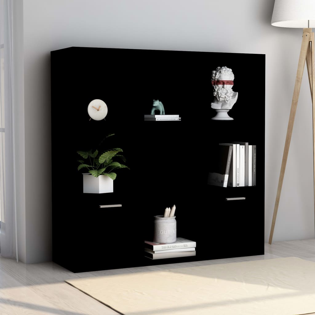 Book Cabinet Black 98x30x98 cm Chipboard- Bookcases & Standing Shelves - HomeShopIreland - Home Shop Ireland - Bookcases & Standing Shelves - Book Cabinet Black 98x30x98 cm Chipboard