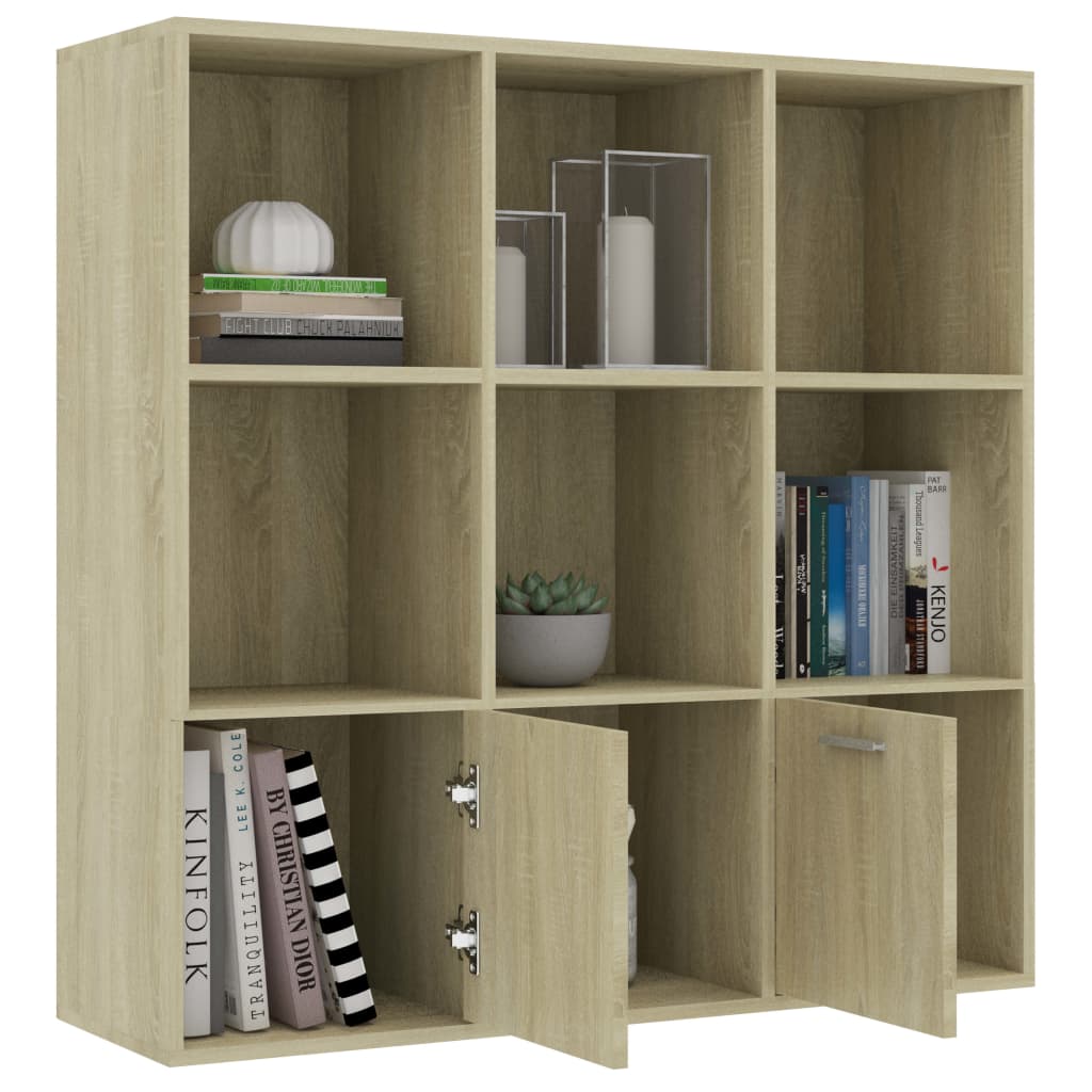 Book Cabinet Sonoma Oak 98x30x98 cm Chipboard- Bookcases & Standing Shelves - HomeShopIreland - Home Shop Ireland - Bookcases & Standing Shelves - Book Cabinet Sonoma Oak 98x30x98 cm Chipboard