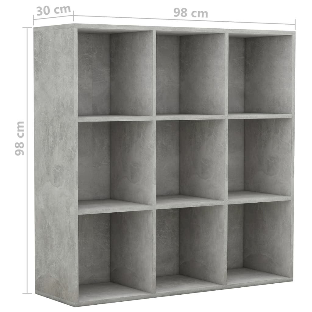 Book Cabinet Concrete Grey 98x30x98 cm Chipboard- Bookcases & Standing Shelves - HomeShopIreland - Home Shop Ireland - Bookcases & Standing Shelves - Book Cabinet Concrete Grey 98x30x98 cm Chipboard