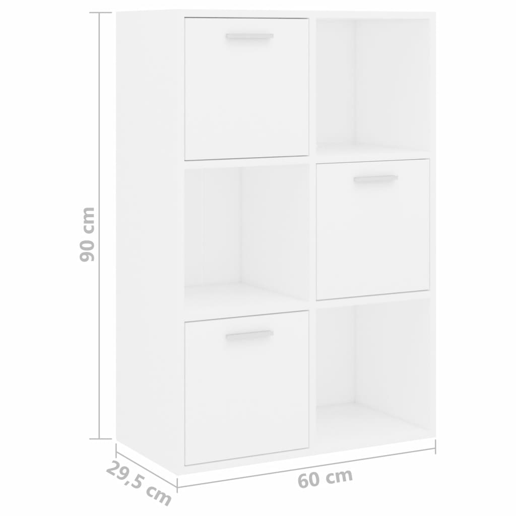 Storage Cabinet White 60x29.5x90 cm Chipboard- Bookcases & Standing Shelves - HomeShopIreland - Home Shop Ireland - Bookcases & Standing Shelves - Storage Cabinet White 60x29.5x90 cm Chipboard