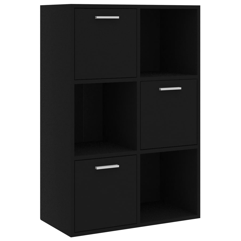 Storage Cabinet Balck 60x29.5x90 cm Chipboard- Bookcases & Standing Shelves - HomeShopIreland - Home Shop Ireland - Bookcases & Standing Shelves - Storage Cabinet Balck 60x29.5x90 cm Chipboard