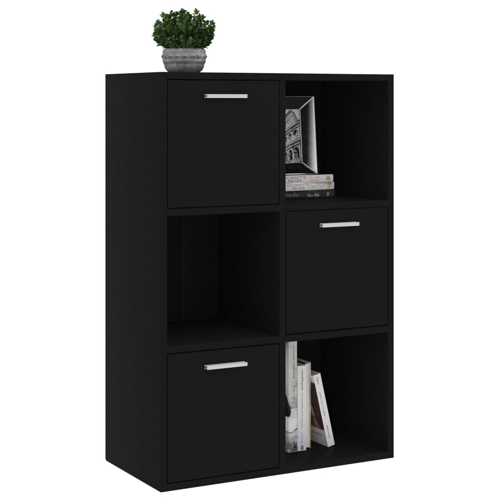 Storage Cabinet Balck 60x29.5x90 cm Chipboard- Bookcases & Standing Shelves - HomeShopIreland - Home Shop Ireland - Bookcases & Standing Shelves - Storage Cabinet Balck 60x29.5x90 cm Chipboard