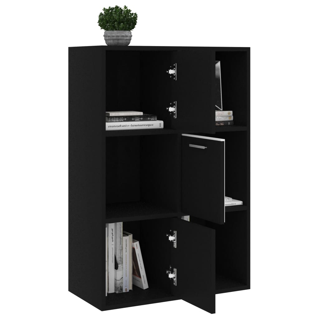 Storage Cabinet Balck 60x29.5x90 cm Chipboard- Bookcases & Standing Shelves - HomeShopIreland - Home Shop Ireland - Bookcases & Standing Shelves - Storage Cabinet Balck 60x29.5x90 cm Chipboard