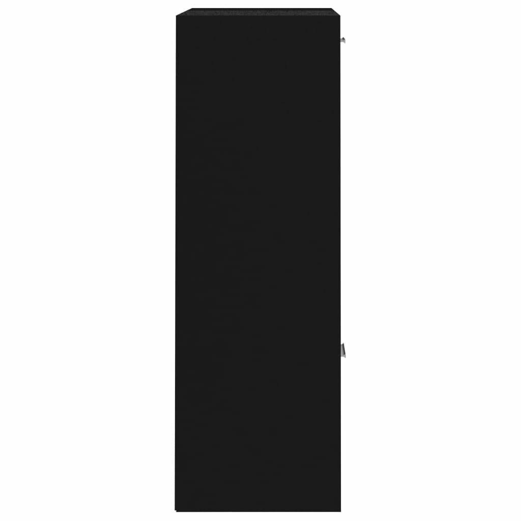 Storage Cabinet Balck 60x29.5x90 cm Chipboard- Bookcases & Standing Shelves - HomeShopIreland - Home Shop Ireland - Bookcases & Standing Shelves - Storage Cabinet Balck 60x29.5x90 cm Chipboard