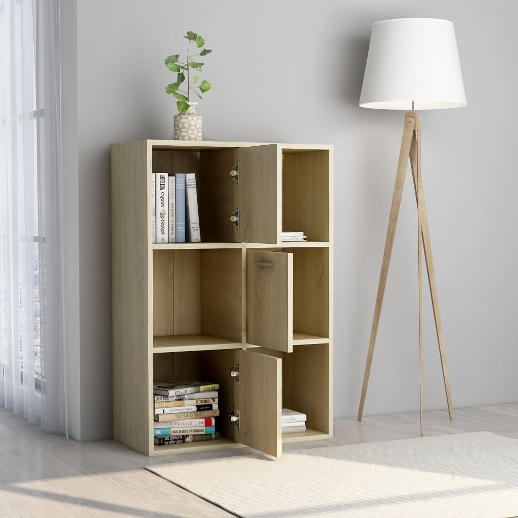 Storage Cabinet Sonoma Oak 60x29.5x90 cm Chipboard- Bookcases & Standing Shelves - HomeShopIreland - Home Shop Ireland - Bookcases & Standing Shelves - Storage Cabinet Sonoma Oak 60x29.5x90 cm Chipboard