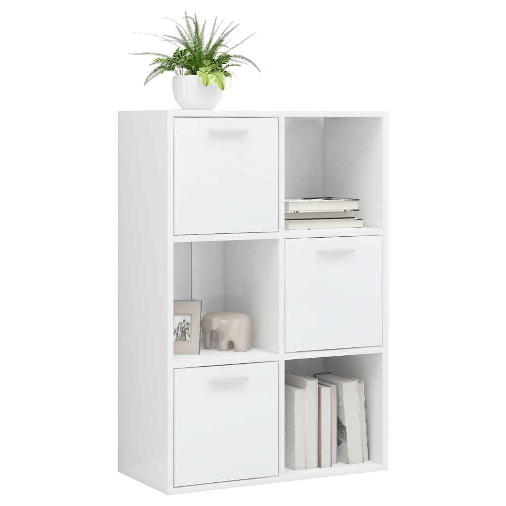 Storage Cabinet High Gloss White 60x29.5x90 cm Chipboard- Bookcases & Standing Shelves - HomeShopIreland - Home Shop Ireland - Bookcases & Standing Shelves - Storage Cabinet High Gloss White 60x29.5x90 cm Chipboard