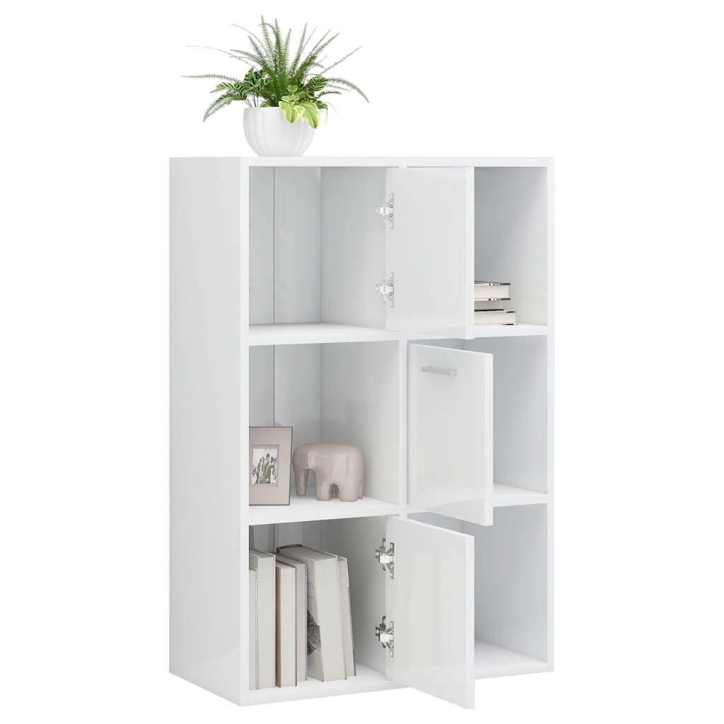 Storage Cabinet High Gloss White 60x29.5x90 cm Chipboard- Bookcases & Standing Shelves - HomeShopIreland - Home Shop Ireland - Bookcases & Standing Shelves - Storage Cabinet High Gloss White 60x29.5x90 cm Chipboard