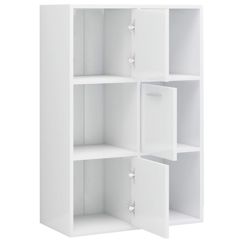 Storage Cabinet High Gloss White 60x29.5x90 cm Chipboard- Bookcases & Standing Shelves - HomeShopIreland - Home Shop Ireland - Bookcases & Standing Shelves - Storage Cabinet High Gloss White 60x29.5x90 cm Chipboard
