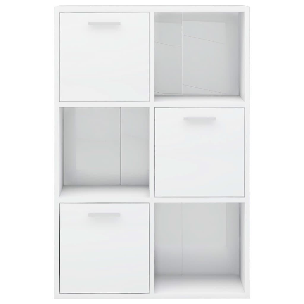 Storage Cabinet High Gloss White 60x29.5x90 cm Chipboard- Bookcases & Standing Shelves - HomeShopIreland - Home Shop Ireland - Bookcases & Standing Shelves - Storage Cabinet High Gloss White 60x29.5x90 cm Chipboard