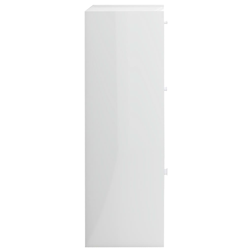 Storage Cabinet High Gloss White 60x29.5x90 cm Chipboard- Bookcases & Standing Shelves - HomeShopIreland - Home Shop Ireland - Bookcases & Standing Shelves - Storage Cabinet High Gloss White 60x29.5x90 cm Chipboard