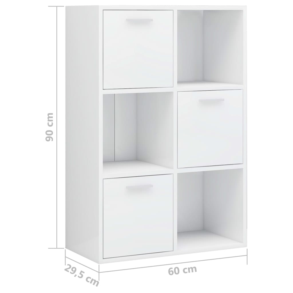 Storage Cabinet High Gloss White 60x29.5x90 cm Chipboard- Bookcases & Standing Shelves - HomeShopIreland - Home Shop Ireland - Bookcases & Standing Shelves - Storage Cabinet High Gloss White 60x29.5x90 cm Chipboard