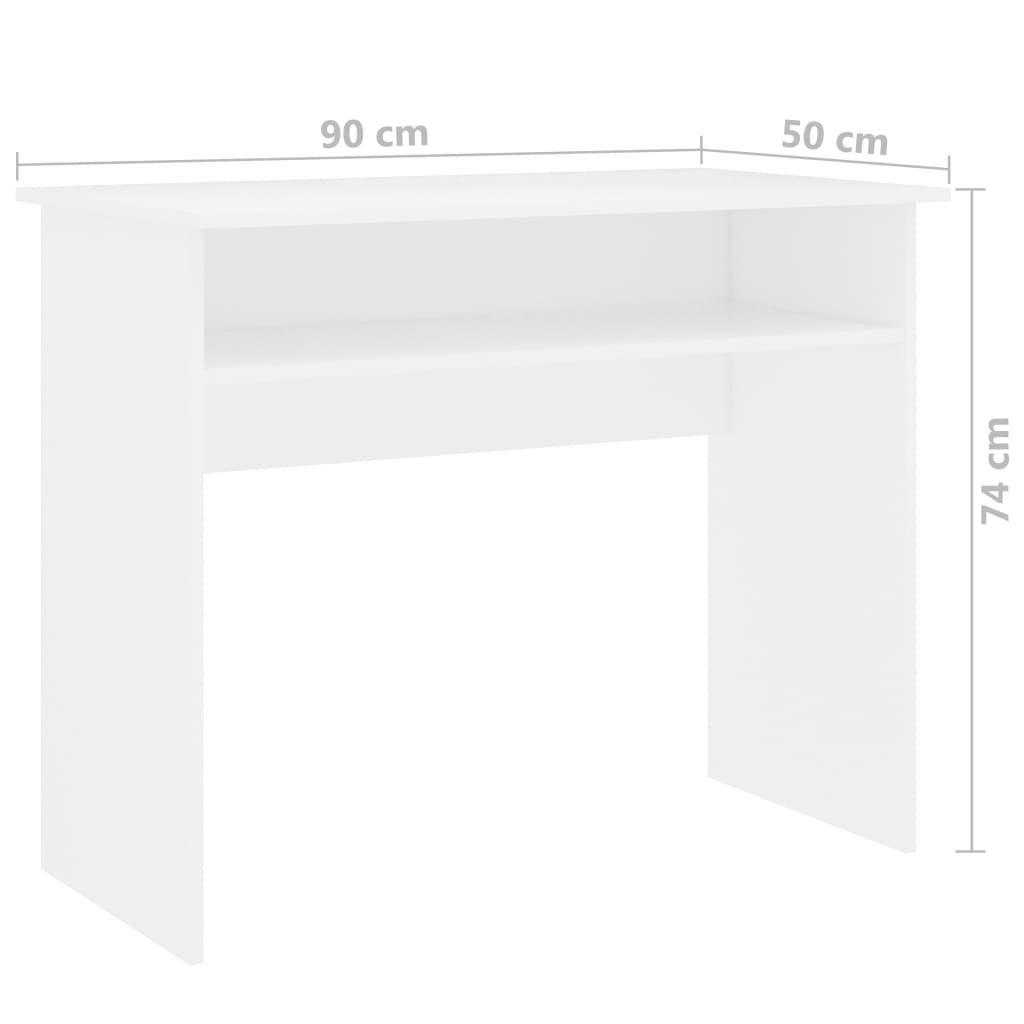 Desk White 90x50x74 cm Chipboard- Desks - HomeShopIreland - Home Shop Ireland - Desks - Desk White 90x50x74 cm Chipboard