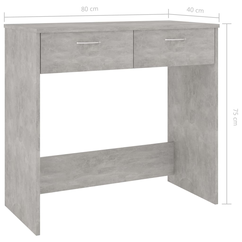 Desk Concrete Grey 80x40x75 cm Chipboard- Desks - HomeShopIreland - Home Shop Ireland - Desks - Desk Concrete Grey 80x40x75 cm Chipboard