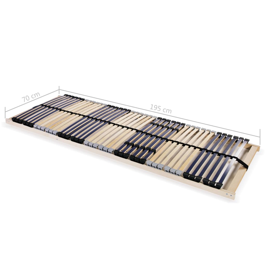 Slatted Bed Bases 2 pcs with 42 Slats 7 Zones 70x200 cm- Beds & Bed Frames - HomeShopIreland - Home Shop Ireland - Beds & Bed Frames - Slatted Bed Bases 2 pcs with 42 Slats 7 Zones 70x200 cm