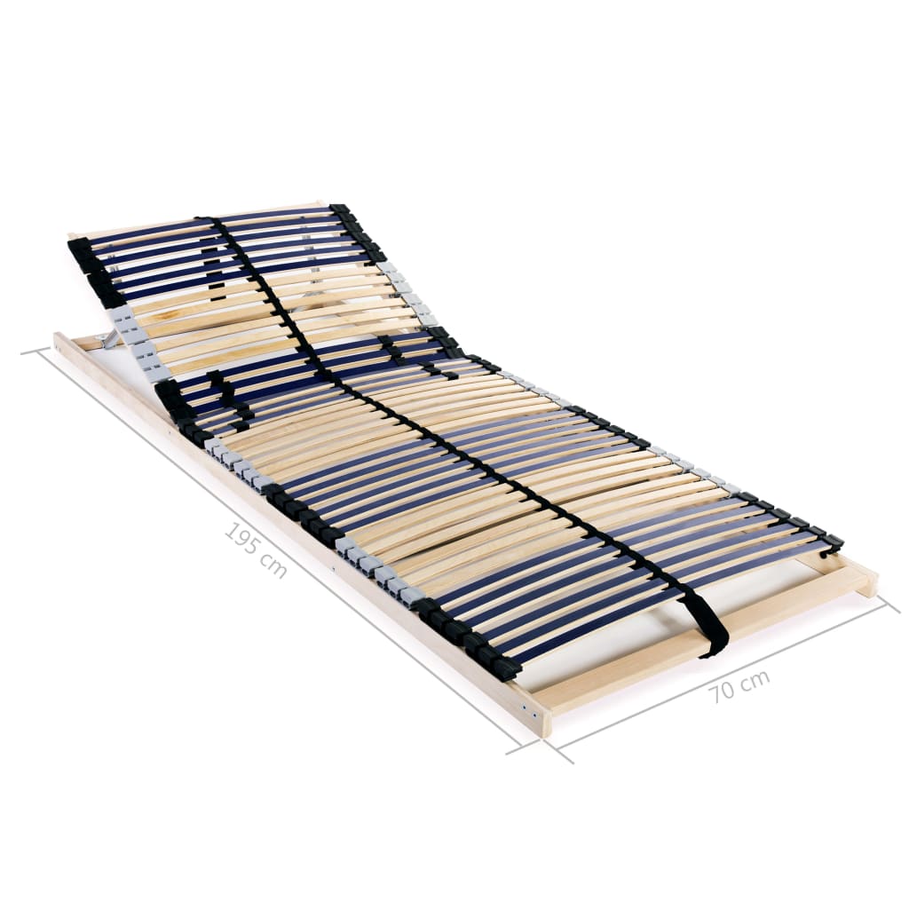 Slatted Bed Bases 2 pcs with 42 Slats 7 Zones 70x200 cm- Beds & Bed Frames - HomeShopIreland - Home Shop Ireland - Beds & Bed Frames - Slatted Bed Bases 2 pcs with 42 Slats 7 Zones 70x200 cm