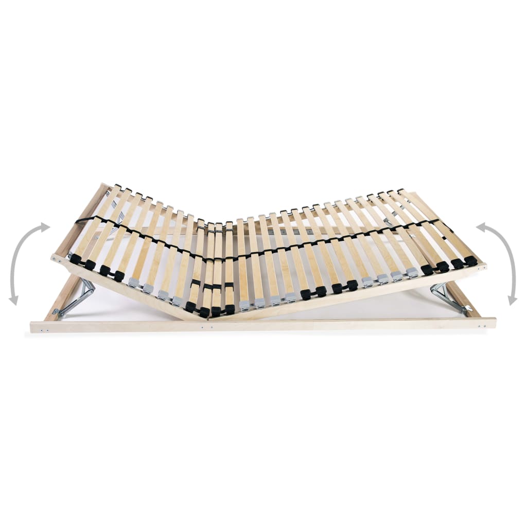 Slatted Bed Bases 2 pcs with 28 Slats 7 Zones 90x200 cm- Beds & Bed Frames - HomeShopIreland - Home Shop Ireland - Beds & Bed Frames - Slatted Bed Bases 2 pcs with 28 Slats 7 Zones 90x200 cm
