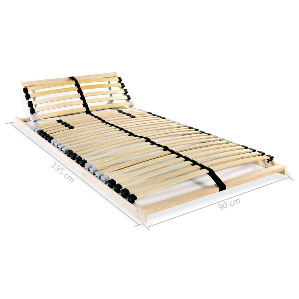 Slatted Bed Bases 2 pcs with 28 Slats 7 Zones 90x200 cm- Beds & Bed Frames - HomeShopIreland - Home Shop Ireland - Beds & Bed Frames - Slatted Bed Bases 2 pcs with 28 Slats 7 Zones 90x200 cm