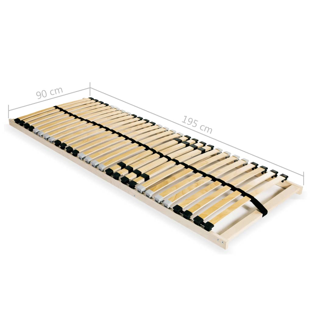 Slatted Bed Bases 2 pcs with 28 Slats 7 Zones 90x200 cm- Beds & Bed Frames - HomeShopIreland - Home Shop Ireland - Beds & Bed Frames - Slatted Bed Bases 2 pcs with 28 Slats 7 Zones 90x200 cm