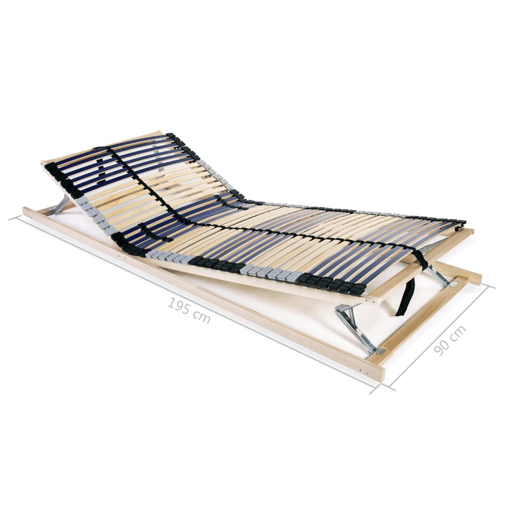 Slatted Bed Bases 2 pcs with 42 Slats 7 Zones 90x200 cm- Beds & Bed Frames - HomeShopIreland - Home Shop Ireland - Beds & Bed Frames - Slatted Bed Bases 2 pcs with 42 Slats 7 Zones 90x200 cm
