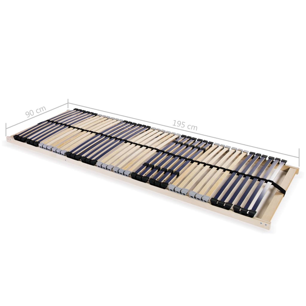 Slatted Bed Bases 2 pcs with 42 Slats 7 Zones 90x200 cm- Beds & Bed Frames - HomeShopIreland - Home Shop Ireland - Beds & Bed Frames - Slatted Bed Bases 2 pcs with 42 Slats 7 Zones 90x200 cm