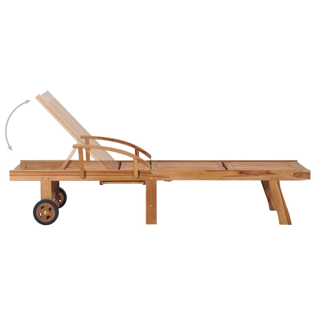 Sun Loungers 2 pcs with Table Solid Teak Wood- Sunloungers - HomeShopIreland - Home Shop Ireland - Sunloungers - Sun Loungers 2 pcs with Table Solid Teak Wood