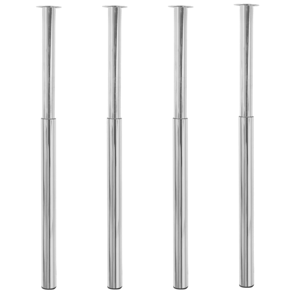 Telescopic Table Legs 4 pcs Chrome 710 mm-1100 mm- Table Legs - HomeShopIreland - Home Shop Ireland - Table Legs - Telescopic Table Legs 4 pcs Chrome 710 mm-1100 mm