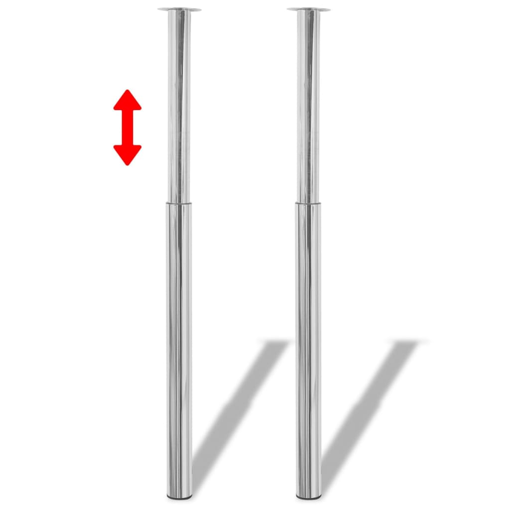 Telescopic Table Legs 4 pcs Chrome 710 mm-1100 mm- Table Legs - HomeShopIreland - Home Shop Ireland - Table Legs - Telescopic Table Legs 4 pcs Chrome 710 mm-1100 mm