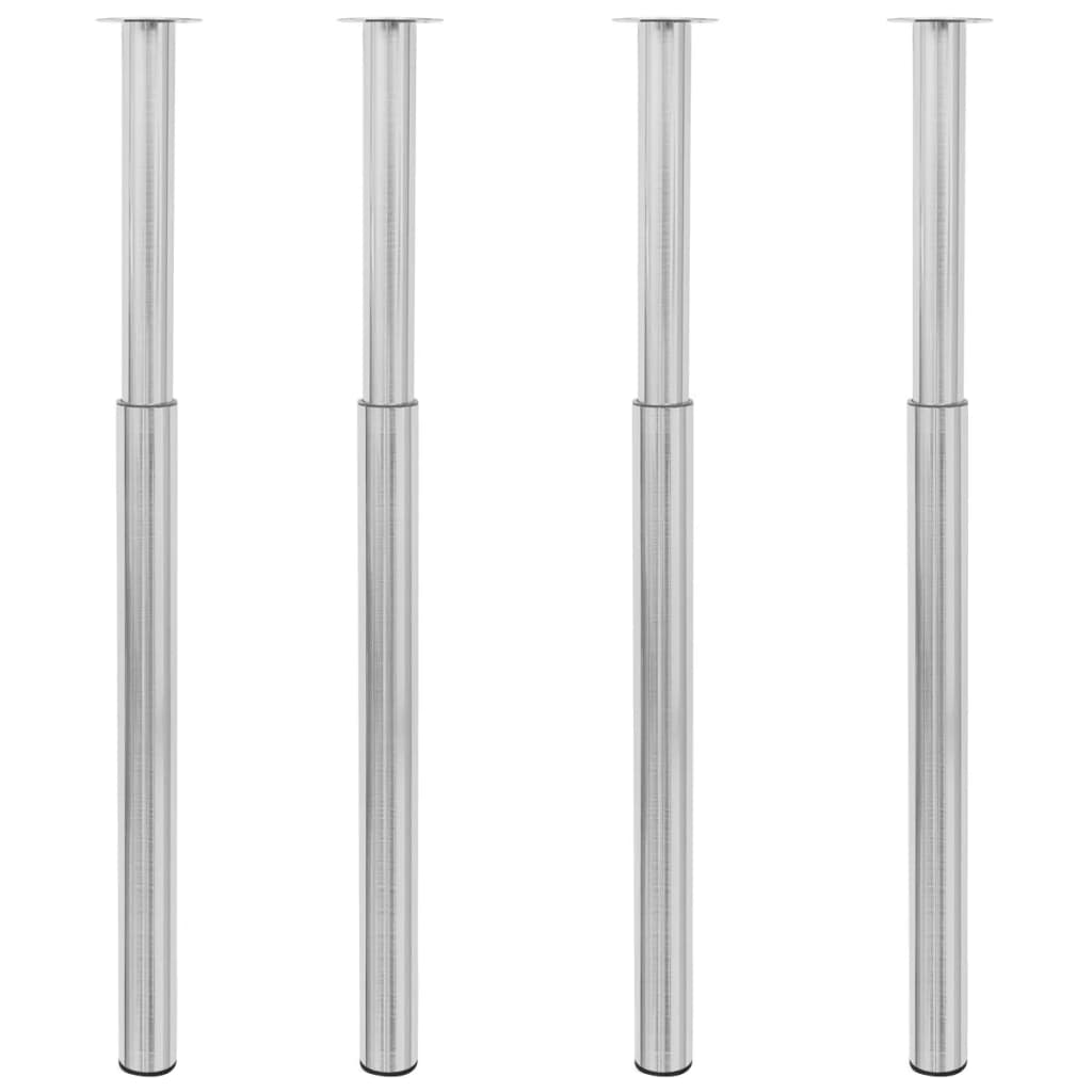 Telescopic Table Legs 4 pcs Brushed Nickel 710 mm-1100 mm- Table Legs - HomeShopIreland - Home Shop Ireland - Table Legs - Telescopic Table Legs 4 pcs Brushed Nickel 710 mm-1100 mm