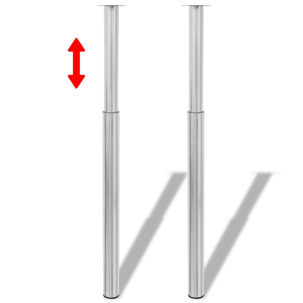 Telescopic Table Legs 4 pcs Brushed Nickel 710 mm-1100 mm- Table Legs - HomeShopIreland - Home Shop Ireland - Table Legs - Telescopic Table Legs 4 pcs Brushed Nickel 710 mm-1100 mm