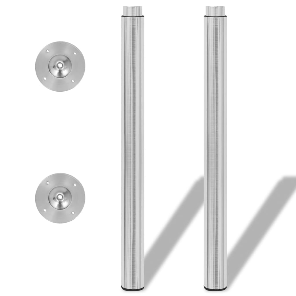 Telescopic Table Legs 4 pcs Brushed Nickel 710 mm-1100 mm- Table Legs - HomeShopIreland - Home Shop Ireland - Table Legs - Telescopic Table Legs 4 pcs Brushed Nickel 710 mm-1100 mm