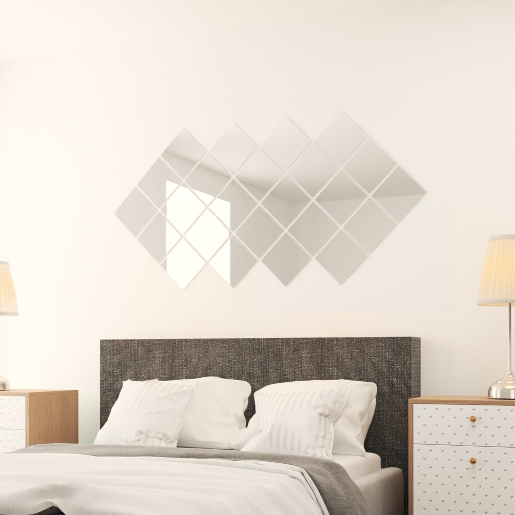 48 pcs Mirror Titles Square Glass- Mirrors - HomeShopIreland - Home Shop Ireland - Mirrors - 48 pcs Mirror Titles Square Glass
