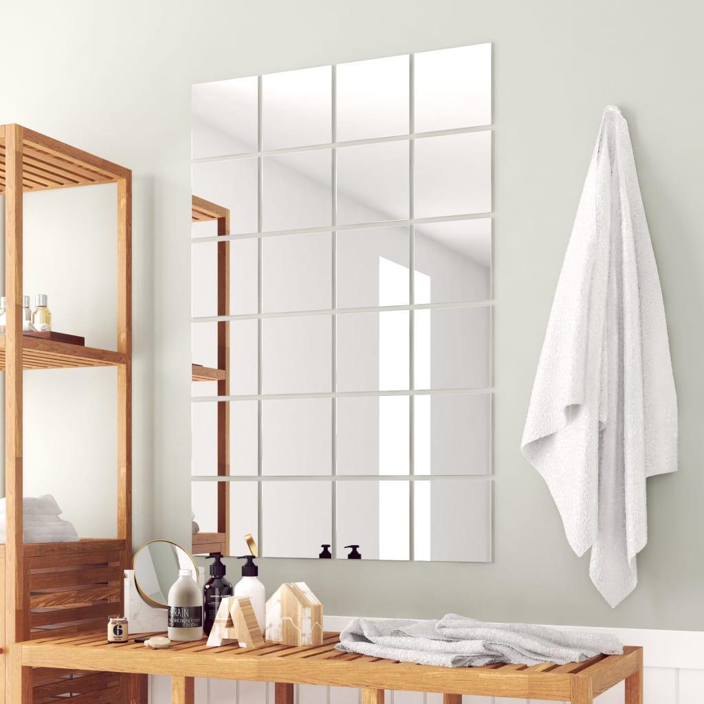 48 pcs Mirror Titles Square Glass- Mirrors - HomeShopIreland - Home Shop Ireland - Mirrors - 48 pcs Mirror Titles Square Glass