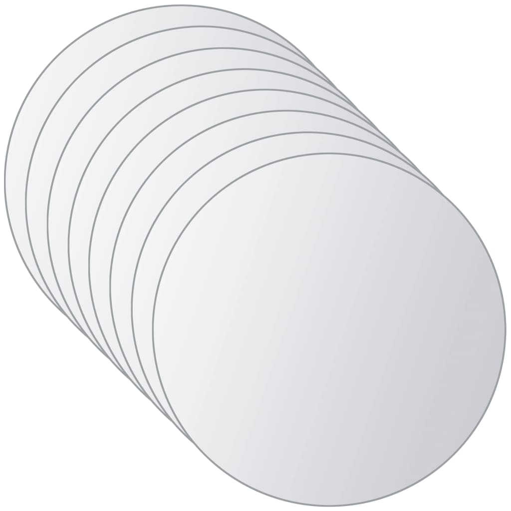 16 pcs Mirror Titles Round Glass- Mirrors - HomeShopIreland - Home Shop Ireland - Mirrors - 16 pcs Mirror Titles Round Glass