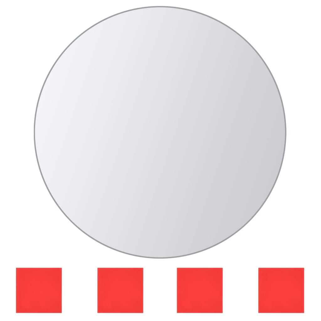 16 pcs Mirror Titles Round Glass- Mirrors - HomeShopIreland - Home Shop Ireland - Mirrors - 16 pcs Mirror Titles Round Glass