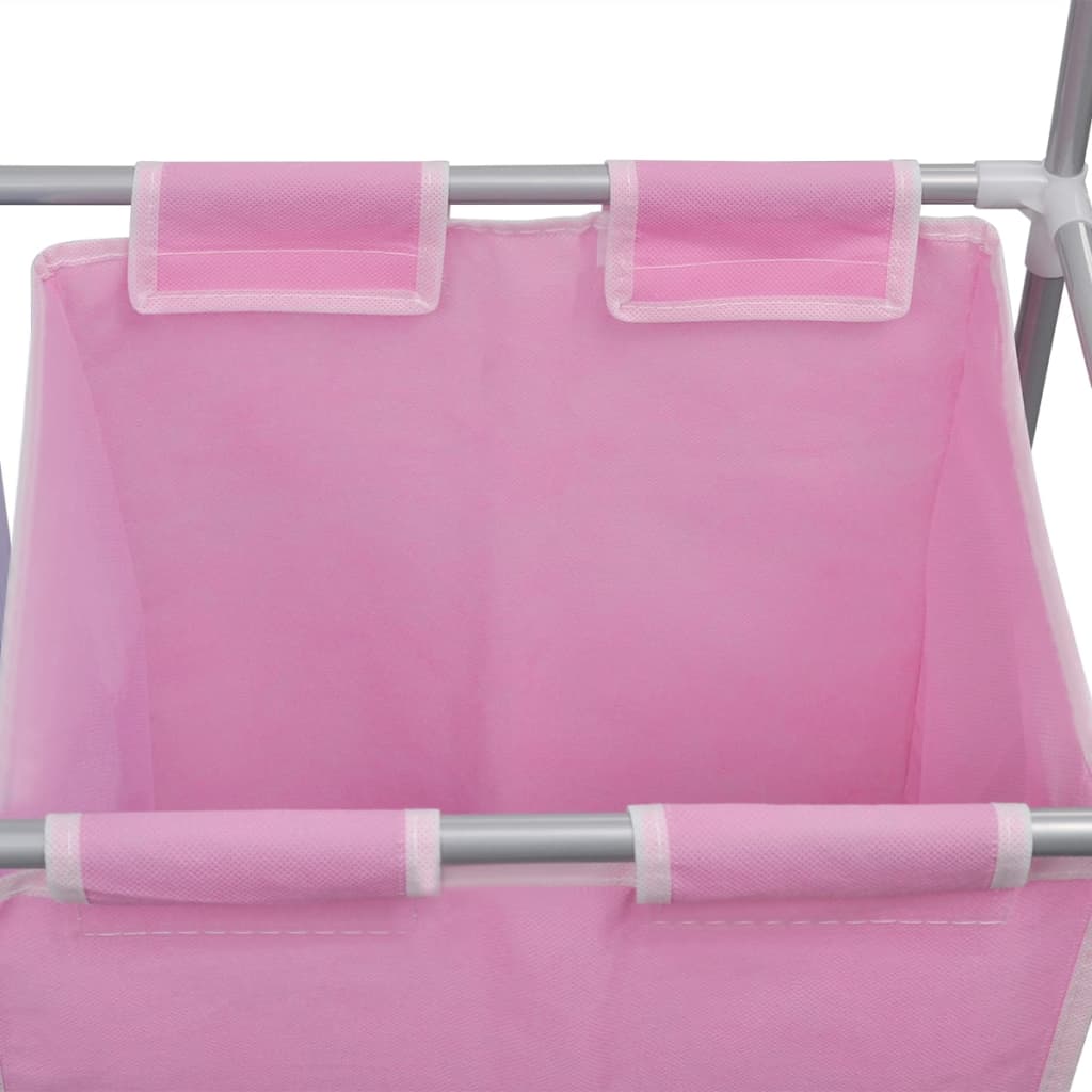 2-Section Laundry Sorter Hampers 2 pcs with a Top Shelf for Drying- Laundry Baskets - HomeShopIreland - Home Shop Ireland - Laundry Baskets - 2-Section Laundry Sorter Hampers 2 pcs with a Top Shelf for Drying
