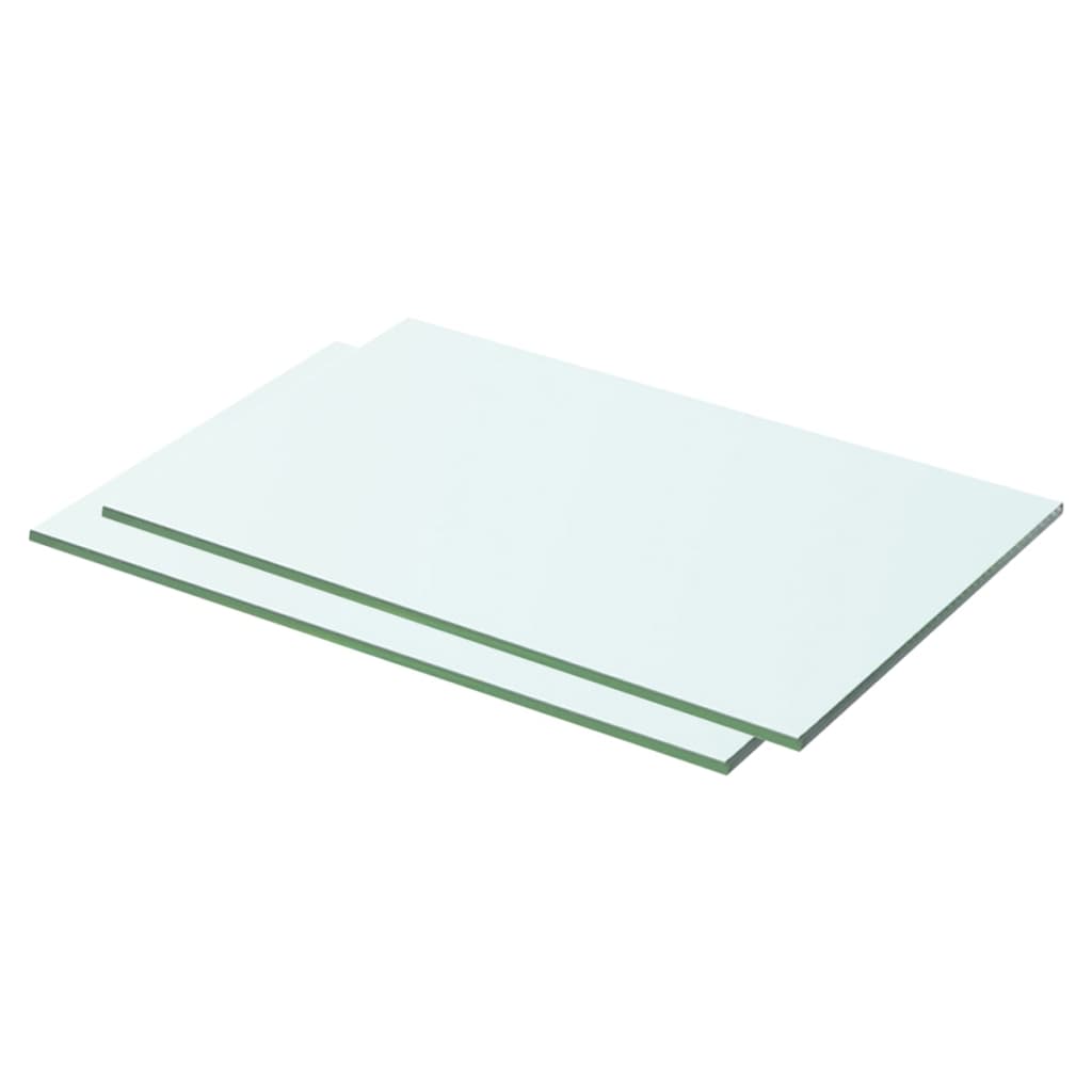 Shelves 2 pcs Panel Glass Clear 50x25 cm- Wall Shelves & Ledges - HomeShopIreland - Home Shop Ireland - Wall Shelves & Ledges - Shelves 2 pcs Panel Glass Clear 50x25 cm