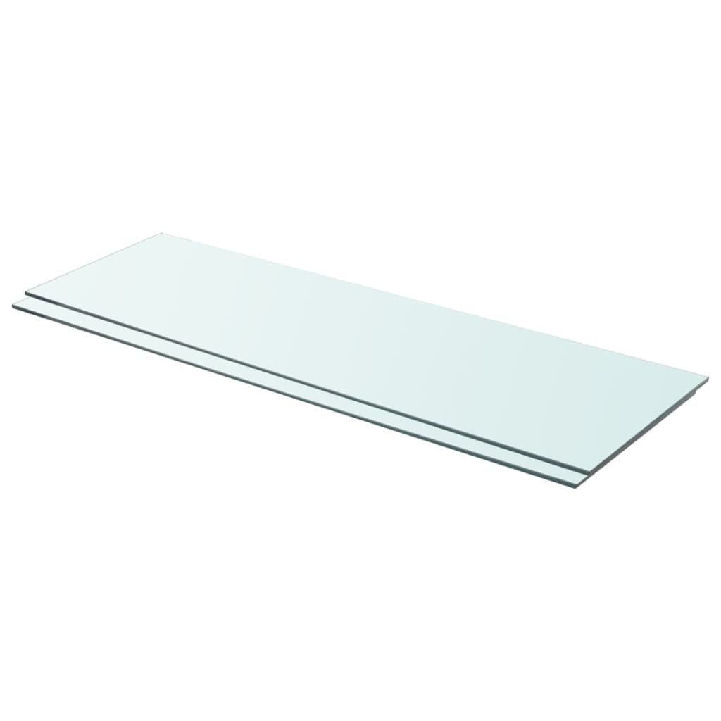 Shelves 2 pcs Panel Glass Clear 90x30 cm- Wall Shelves & Ledges - HomeShopIreland - Home Shop Ireland - Wall Shelves & Ledges - Shelves 2 pcs Panel Glass Clear 90x30 cm