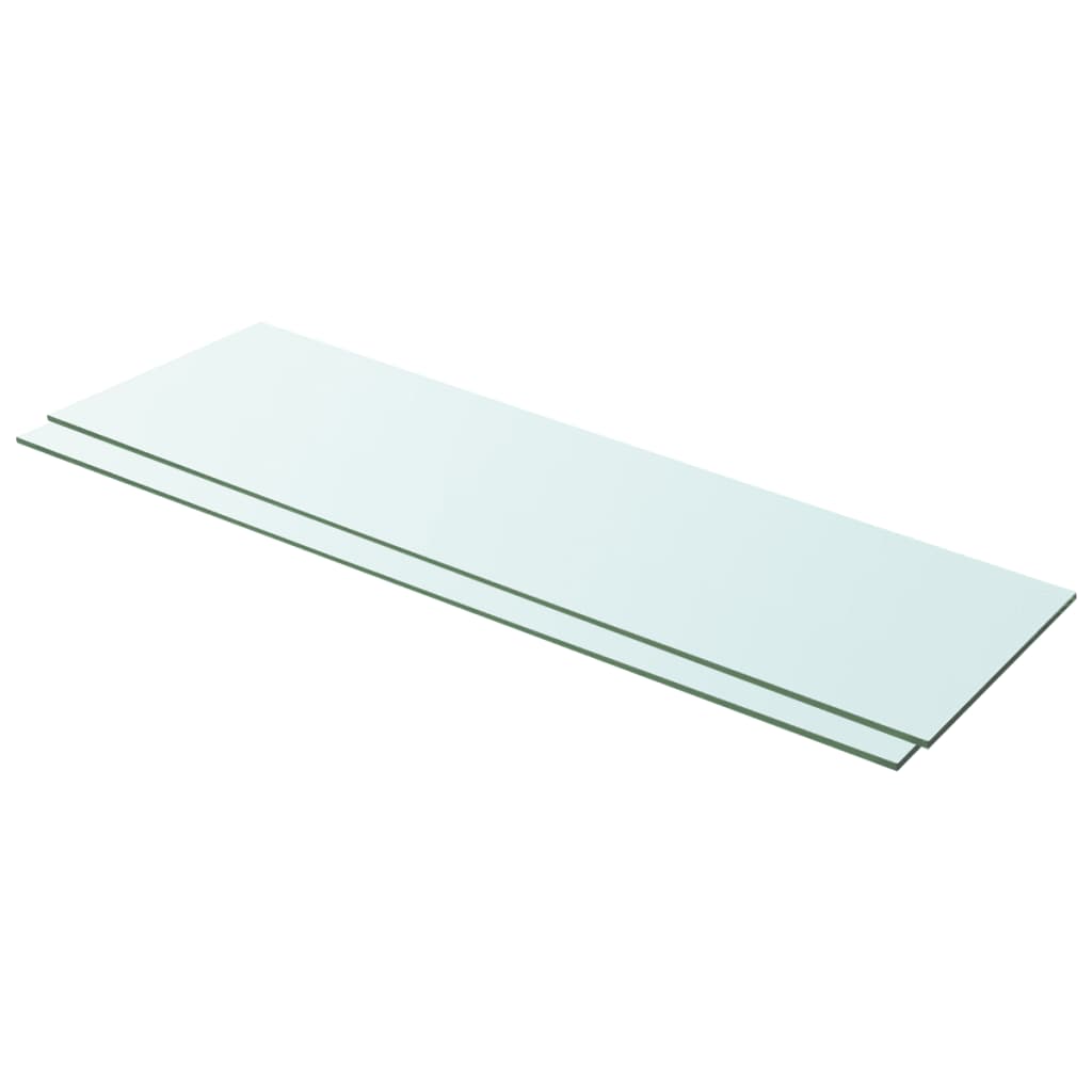 Shelves 2 pcs Panel Glass Clear 100x30 cm- Wall Shelves & Ledges - HomeShopIreland - Home Shop Ireland - Wall Shelves & Ledges - Shelves 2 pcs Panel Glass Clear 100x30 cm