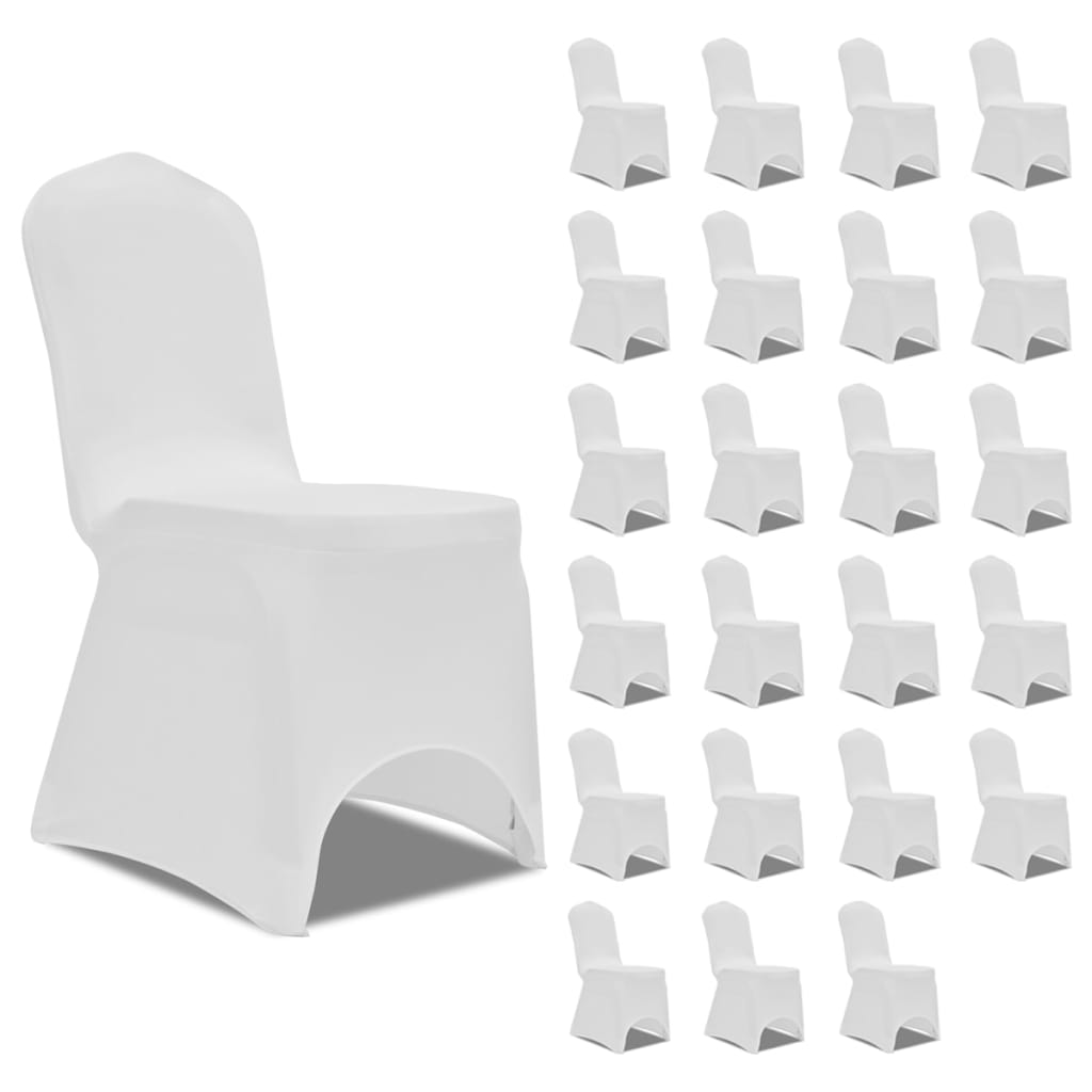 Chair Cover Stretch White 24 pcs- Slipcovers - HomeShopIreland - Home Shop Ireland - Slipcovers - Chair Cover Stretch White 24 pcs