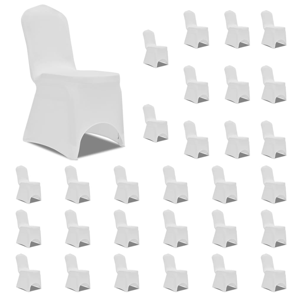 Chair Cover Stretch White 30 pcs- Slipcovers - HomeShopIreland - Home Shop Ireland - Slipcovers - Chair Cover Stretch White 30 pcs