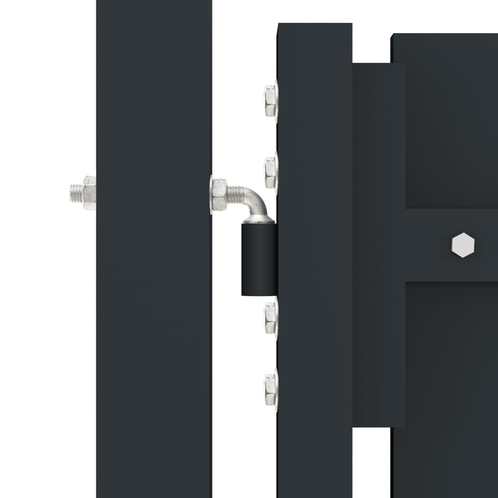 Double Door Fence Gate Steel 306x150 cm Anthracite- Gates - HomeShopIreland - Home Shop Ireland - Gates - Double Door Fence Gate Steel 306x150 cm Anthracite