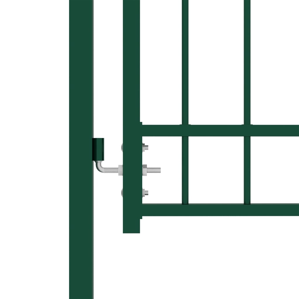 Fence Gate with Spikes Steel 100x100 cm Green- Gates - HomeShopIreland - Home Shop Ireland - Gates - Fence Gate with Spikes Steel 100x100 cm Green