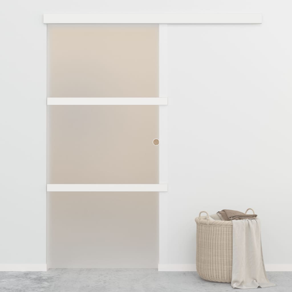Sliding Door with Soft Stops ESG Glass and Aluminium 90x205 cm- Doors - HomeShopIreland - Home Shop Ireland - Doors - Sliding Door with Soft Stops ESG Glass and Aluminium 90x205 cm