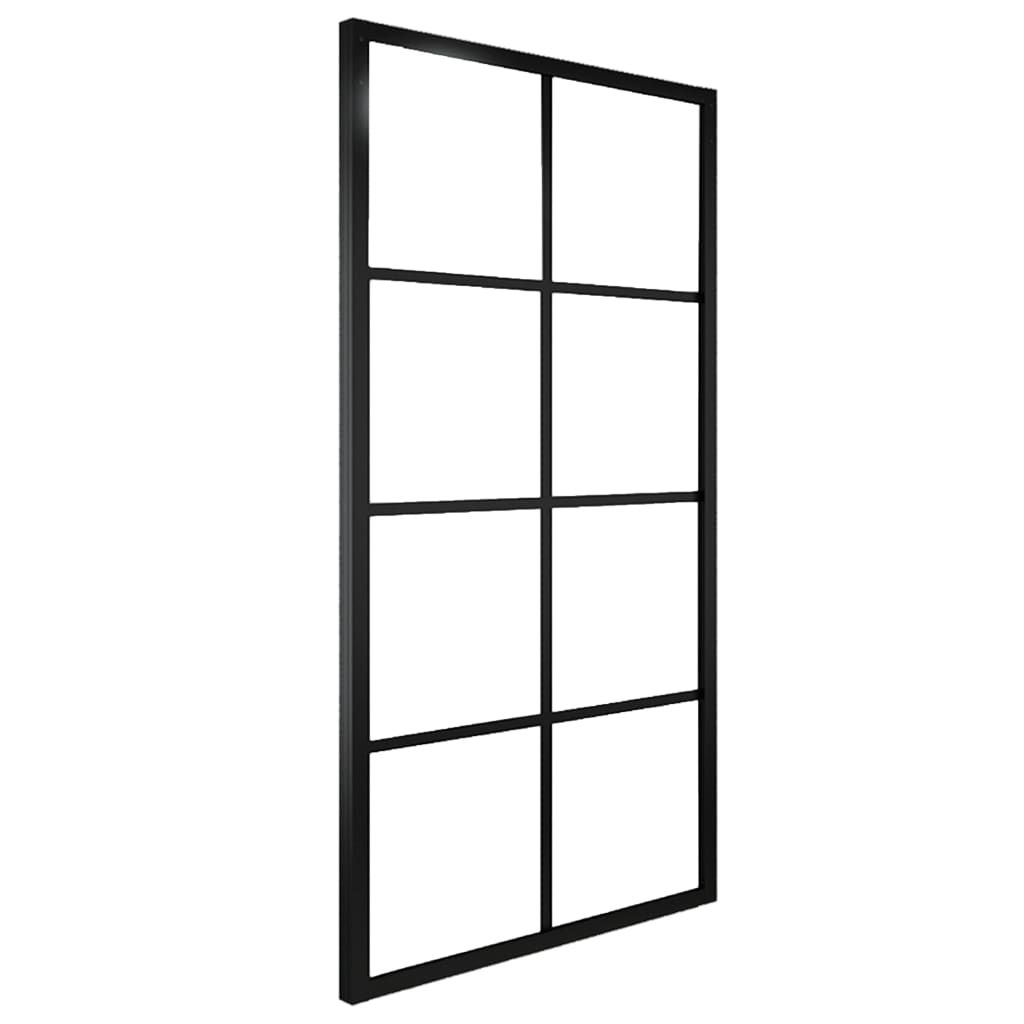 Sliding Door Aluminium and ESG Glass 102.5x205 cm Black- Doors - HomeShopIreland - Home Shop Ireland - Doors - Sliding Door Aluminium and ESG Glass 102.5x205 cm Black