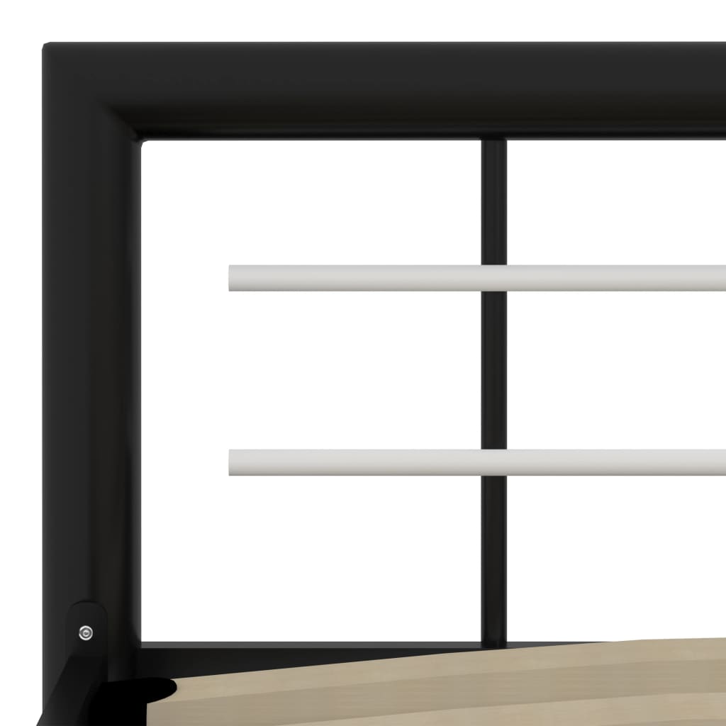 Bed Frame Black and White Metal 100x200 cm- Beds & Bed Frames - HomeShopIreland - Home Shop Ireland - Beds & Bed Frames - Bed Frame Black and White Metal 100x200 cm